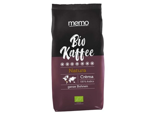 memo Bio-Kaffee Crema "Natura" ganze Bohne von Memo