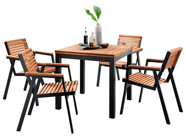 memo Gartenmöbel-Set 'Berrissimo', 5-teilig, 4 Sessel, 1 Tisch von Memo