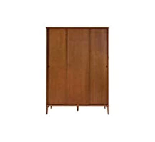 Memomad Kleiderschrank Charme 3-Türig Oak – Schwebetürenschrank aus Massiv Holz, die Schranklösung für kleine Schlafzimmer – Stabiler Schrank mit 2 Schiebetür und viel Stauraum von Memomad