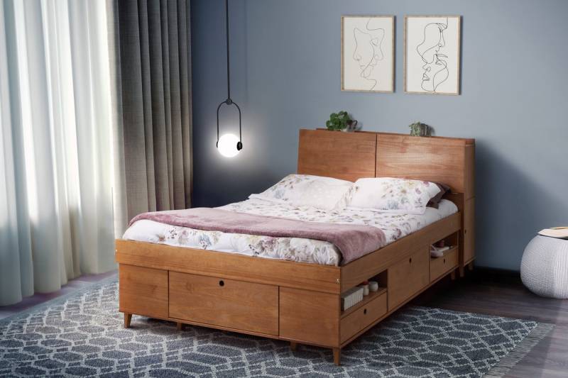 Memomad Schrankbett Amalfi Stauraumbett 160x200 und 180x200 (Set, Bett und Kopfteil) viel Stauraum, Lattenrost ist separat erhältlich. von Memomad