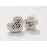 Porzellan Blumen Andenken Erinnerung Geschenk Herz Bester Freund Ornament von MemorialKeeepsakes
