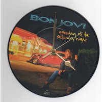 Bon Jovi 7" Schallplatten-Wanduhr von Memorieson45