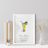 Fresca Passion Cocktail Rezept Kunstdruck Geschenk Für Liebhaber Fresca Passion Cocktail Rezept Kunstdruck Geschenk Für Liebhaber von Memorology
