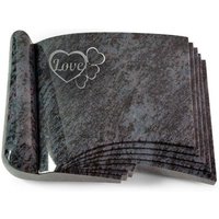 Granit Grabbuch 40x30x8-9cm Im Material Orion, Alle Sichtflächen Poliert, Inklusive Inschrift Und Aluminium-Ornament von MemorumGrabmale