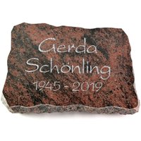 Granit Grabplatte 40x30x5cm Im Material Aruba, Oberfläche Poliert - Kanten Gesprengt Inklusive Inschrift Und Ornament von MemorumGrabmale