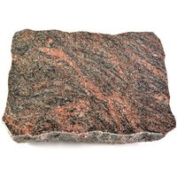 Granit Grabplatte 40x30x5cm Im Material Himalaya, Oberfläche Poliert - Kanten Gesprengt Inklusive Inschrift Und Ornament von MemorumGrabmale