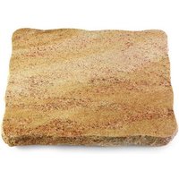Granit Grabplatte 40x30x5cm Im Material Kashmir, Oberfläche Poliert - Kanten Gesprengt Inklusive Inschrift Und Ornament von MemorumGrabmale