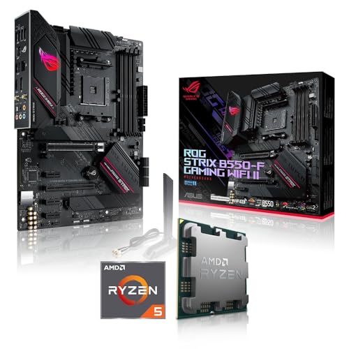 Aufrüst-Kit Bundle Ryzen 5 5500 6X 3.6 GHz Prozessor, 8 GB DDR4, ASUS ROG Strix B550-F Gaming WiFi II Mainboard (zusammengebaut inkl. Bios Update + Funktionskontrolle) von Memory PC