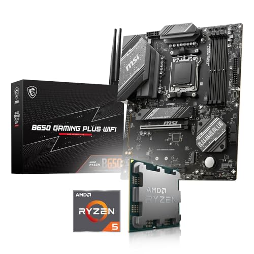 Aufrüst-Kit Bundle Ryzen 5 7600X 6X 4.7 GHz Prozessor, 8 GB DDR5, MSI B650 Gaming Plus WiFi Mainboard (zusammengebaut inkl. Bios Update + Funktionskontrolle) von Memory PC