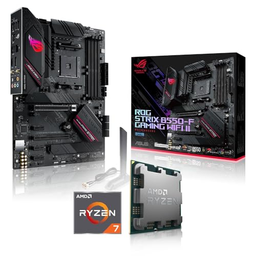 Aufrüst-Kit Bundle Ryzen 7 5700X 8X 3.4 GHz Prozessor, 8 GB DDR4, ASUS ROG Strix B550-F Gaming WiFi II Mainboard (zusammengebaut inkl. Bios Update + Funktionskontrolle) von Memory PC