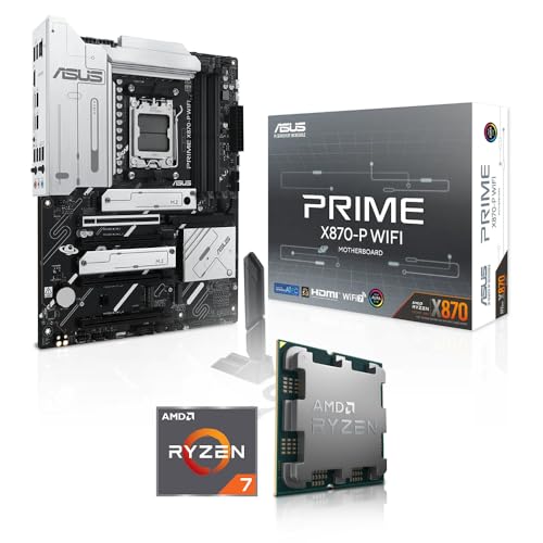 Aufrüst-Kit Bundle Ryzen 7 7700X 8X 4.5 GHz Prozessor, 8 GB DDR5, ASUS Prime X870-P WiFi Mainboard, be Quiet! Pure Rock Slim 2 (zusammengebaut inkl. Bios Update + Funktionskontrolle) von Memory PC
