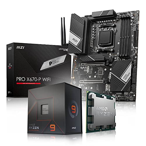 Aufrüst-Kit Bundle Ryzen 9 9950X 16x 5.7 GHz Prozessor, 8 GB DDR5, MSI Pro X670-P WiFi, be Quiet! Dark Rock 5 (zusammengebaut inkl. Bios Update + Funktionskontrolle) von Memory PC