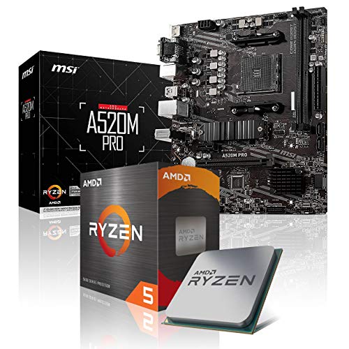 Memory PC Aufrüst-Kit Bundle Ryzen 5 5600G 6X 3.9 GHz Prozessor, 16 GB DDR4, A520M Pro Mainboard (zusammengebaut inkl. Bios Update + Funktionskontrolle) von Memory PC