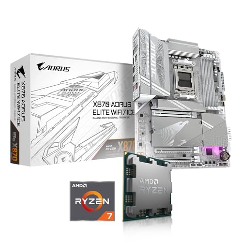 Memory PC Aufrüst-Kit Bundle Ryzen 7 9700X 8X 3.8 GHz Prozessor, GIGABYTE X870 AORUS Elite WIFI7 Ice Mainboard, be Quiet! Pure Rock Slim 2 (zusammengebaut inkl. Bios Update + Funktionskontrolle) von Memory PC