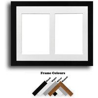 Rahmen Mit Multi Aperture Passepartout - Mdf 20 Mm Schwarze Farbe Bilderrahmen Auswahl Der Größen Querformat Porträt Oval Aperturen von MemoryBoxGB