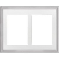 Verschnörkelter Shabby Chic Rahmen Mit Multi Aperture Montierung - Weißer Farbfotorahmen Größenauswahl Querformat Ovale Blenden von MemoryBoxGB