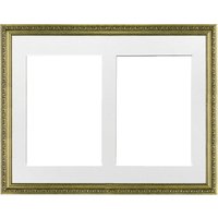 Verschnörkelter Shabby Chic Rahmen Mit Multi-Blende-Montierung - Champagnerfarbener Fotorahmen Größenauswahl Querformat-Blenden von MemoryBoxGB