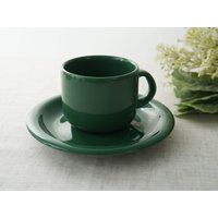 Grüne Wächtersbach West Germany Porzellan Tasse & Unterteller Grüne Wächtersbach West Germany Porzellan Tasse & Unterteller von MemoryOriginals