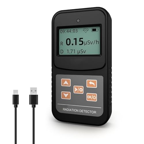 Memows Geigerzähler Radioaktivität Messgerät Nuklear Strahlungsdetektor Tragbarer Radioactivity Dosimeter Geiger Counter Nuclear Radiation Detector Geigerzähler Beta Gamma Röntgen mit LCD-Display von Memows