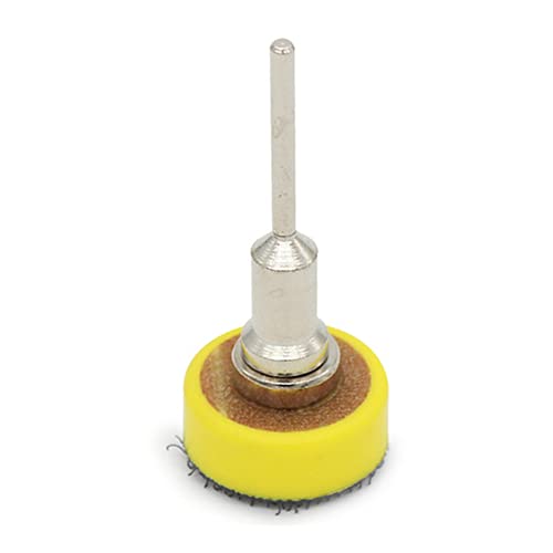 5 Stück 25 mm Klett-Schleifpad mit 1/8-Zoll-Schaft Bohraufsatz für Schleifscheiben von MenQind