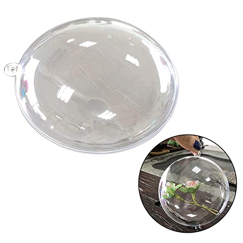 Flache Weihnachtskugeln aus Kunststoff, transparent, rund, flach, transparent, für Weihnachten, Neujahr, Hochzeit, Party-Dekoration, 10 Stück Flache Weihnachtskugeln aus Kunststoff, transparent, rund, flach, transparent, für Weihnachten, Neujahr, Hochzeit, Party-Dekoration, 10 Stück von SFCOEABR