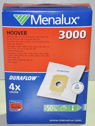 Menalux 3000, Duraflow, 4 Staubbeutel, Weiß von Menalux