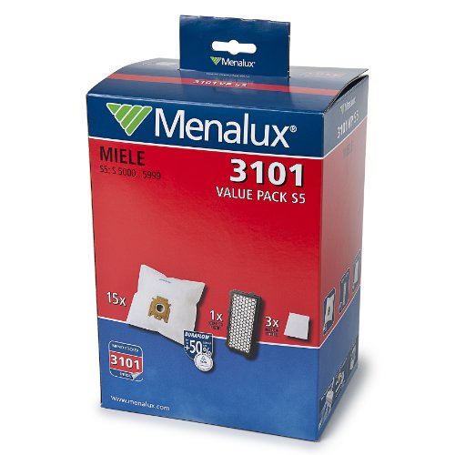 Menalux 3101VP S5 Vorteilspack Miele S5 15 Beutel Hepafilter F 311 3 Motorschutzfilter, Sonstige Menalux 3101VP S5 Vorteilspack Miele S5 15 Beutel Hepafilter F 311 3 Motorschutzfilter, Sonstige von Menalux