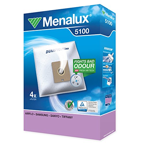 Menalux 5100, Duraflow, 4 Staubbeutel für Samsung und Nilfisk von Menalux