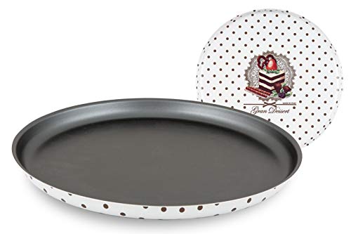 Menax Große Dessert - Pizzaform für Backofen, Ø 30 cm, Aluminium, Antihaftbeschichtung, umweltfreundlich von Menax