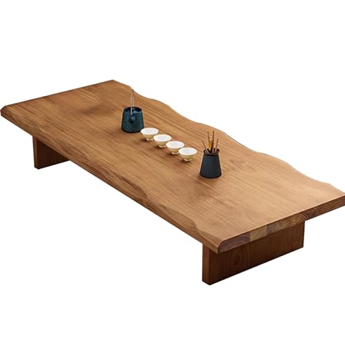 Couchtisch Aus Holz Japanischer Tisch Rechteckiger Teetisch Niedriger Bodentisch Tatami-Couchtisch Niedriger Esstisch (S : 100x50x35cm) von Meng Wei shop