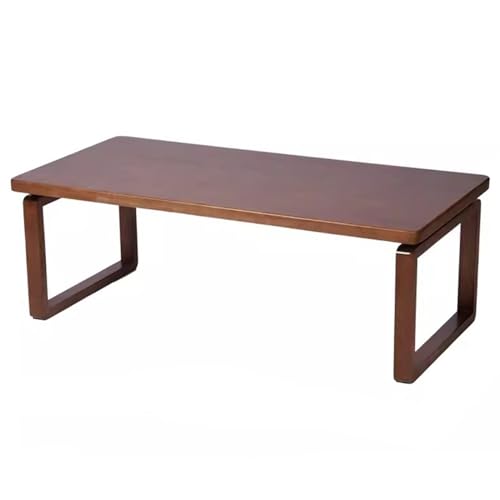 Klappbarer Holztisch Wohnzimmer-Couchtisch Niedriger Tisch Aus Massivholz Balkon-Teetisch Tragbarer Tisch (S : 100x50x35cm) von Meng Wei shop