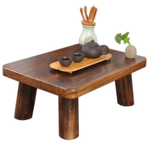 Kleiner Tisch Aus Massivholz Kleiner Teetisch Für Den Balkon Tragbarer Tisch Wohnzimmer-Couchtisch Bodenstehender Niedriger Tisch (S : 60X40X30CM) von Meng Wei shop