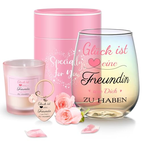 Dankeschön Geschenke Weingläser Geschenke Für Freundin Frauen Geburtstagsgeschenk Für Frauen Weinglas Personalisierte Geschenke Für Beste Freundin Weihnachten 480ml von MengCat