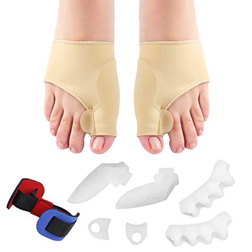 MengH-SHOP Hallux Valgus Zehenspreizer Bunion Corrector Silikon Zehen Separator Set für Hammerzehen Hallux valgus Schmerzen 9 stück von MengH-SHOP