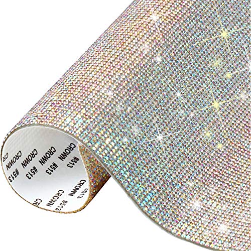 Kristall Strass Aufkleber Glitzersteine Selbstklebende Kristall für Autodekoration DIY Handwerk Stoff Taschen Schuhe Telefon Dekoration 40x24cm Kristall AB von MengH-SHOP