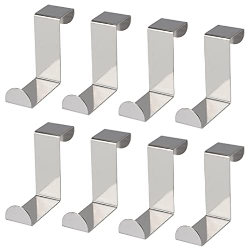 MengH-SHOP Türhaken Rostfrei Reversible Haken Schublade Haken Türhaken Edelstahl Schubladenhaken Z-Förmige Haken für Küche, Schlafzimmer, Badezimmer, Schrank, Schublade 8 Stück von MengH-SHOP