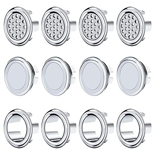Waschbecken Überlauf Ringe Runde Überlaufabdeckung Dekorative Küche Bad Überlauf Abdeckung Becken Trimmen Überlauf Ablasskappe Abdeckung 12 Stücke von MengH-SHOP