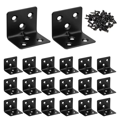 Winkelverbinder 90 Grad Lochplattenwinkel Winkel Klammern L-form Rechtwinkliges Edelstahl Ecke Klammer Möbel Angle Brackets für Tabelle Stuhl Bücherregal 30*30*38mm Schwarz 20 Stücke Winkelverbinder 90 Grad Lochplattenwinkel Winkel Klammern L-form Rechtwinkliges Edelstahl Ecke Klammer Möbel Angle Brackets für Tabelle Stuhl Bücherregal 30*30*38mm Schwarz 20 Stücke von MengH-SHOP