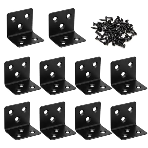 Winkelverbinder 90 Grad Lochplattenwinkel Winkel Klammern L-form Rechtwinkliges Edelstahl Ecke Klammer Möbel Angle Brackets für Tabelle Stuhl Bücherregal 40*40*40mm Schwarz 10 Stücke Winkelverbinder 90 Grad Lochplattenwinkel Winkel Klammern L-form Rechtwinkliges Edelstahl Ecke Klammer Möbel Angle Brackets für Tabelle Stuhl Bücherregal 40*40*40mm Schwarz 10 Stücke von MengH-SHOP