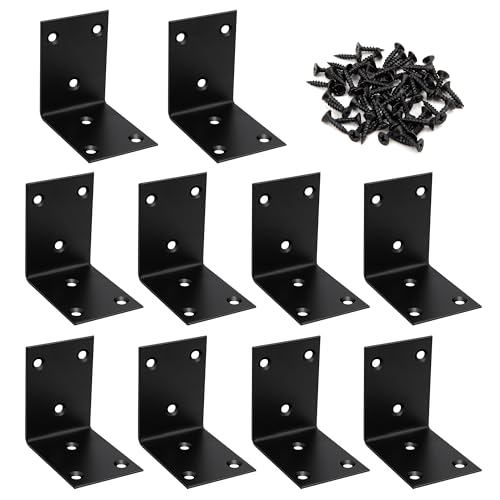 Winkelverbinder 90 Grad Lochplattenwinkel Winkel Klammern L-form Rechtwinkliges Edelstahl Ecke Klammer Möbel Angle Brackets für Tabelle Stuhl Bücherregal 65*65*48mm Schwarz 10 Stücke Winkelverbinder 90 Grad Lochplattenwinkel Winkel Klammern L-form Rechtwinkliges Edelstahl Ecke Klammer Möbel Angle Brackets für Tabelle Stuhl Bücherregal 65*65*48mm Schwarz 10 Stücke von MengH-SHOP