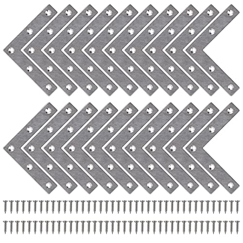 Winkelverbinder Flache Winkel Klammern L-form Rechtwinkliges Edelstahl Ecke Klammer Möbel Angle Brackets mit Screws für Tabelle Stuhl Bücherregal 80*80mm 20 Stücke Winkelverbinder Flache Winkel Klammern L-form Rechtwinkliges Edelstahl Ecke Klammer Möbel Angle Brackets mit Screws für Tabelle Stuhl Bücherregal 80*80mm 20 Stücke von MengH-SHOP