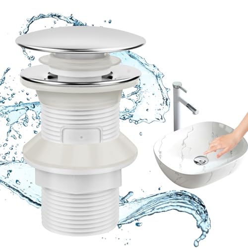 Ablaufgarnitur Waschbecken, MengQiLe Ablaufgarnitur Ohne Überlauf Universal Ablaufventil Schwarz Abfluss Waschbecken Abflussgarnitur Pop Up Ablaufgarnitur für Waschbecken & Waschtisch-Weiß Ablaufgarnitur Waschbecken, MengQiLe Ablaufgarnitur Ohne Überlauf Universal Ablaufventil Schwarz Abfluss Waschbecken Abflussgarnitur Pop Up Ablaufgarnitur für Waschbecken & Waschtisch-Weiß von MengQiLe