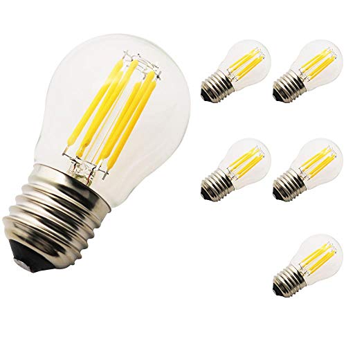 5 Stück G45 E27 Mini Globe LED Glühbirne Warm Weiß 2700K, 6W = 50W, Nicht dimmbar, 360 Grad Strahlungswinkel, LED Edison Schraube Glühbirne, Energiesparlampen, von Mengjay