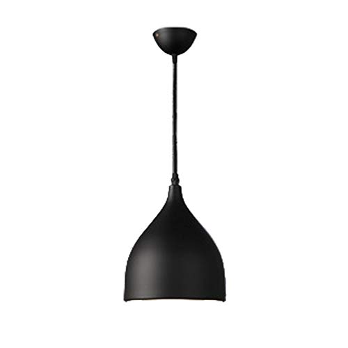 Mengjay Design Industrielle Vintage LED Pendelleuchte Hängeleuchte Φ 17cm für E27 Leuchtmittel, Farbe wählbar, für Wohnzimmer Esszimmer Restaurant Keller Untergeschoss usw (schwarz) von Mengjay