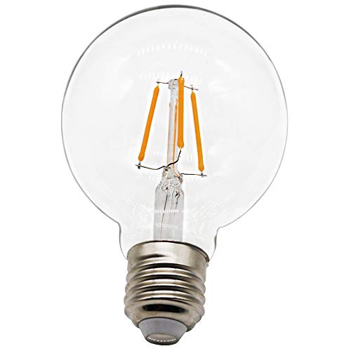 Mengjay E27 Fassung Retro Edison LED Docht Birne Ballonform Birne, 30 Watt ersetzen, warme Farbe 2200 Kelvin, (1 Stück, nicht dimmbar, 4W) von Mengjay