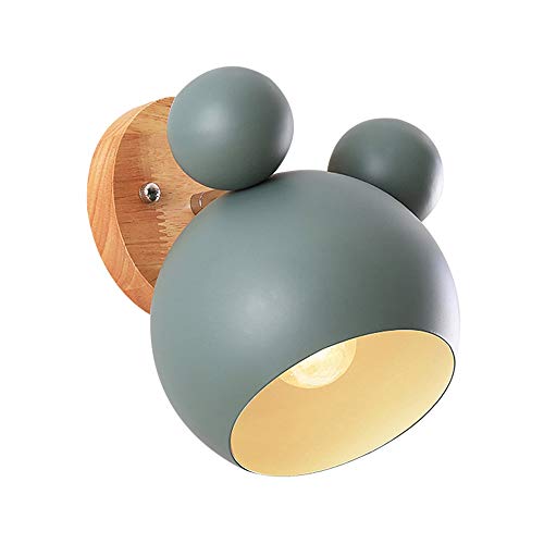 Mengjay Kreativ Wandleuchte Moderne Wandlampe Einfach Kerze Wandleuchte Eisen E27 Base Nordischen Stil Art Deco für Schlafzimmer, Wohnzimmer, Kinderzimmer, Restaurant, Flur, Treppen,grün von Mengjay