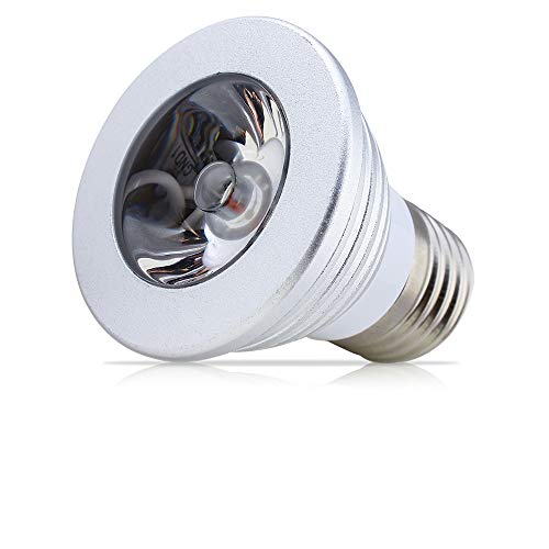 Mengjay® 1 Stück E27 Standard Schraube Sockel 16 wechselnden Farben dimmbar 3 W LED RGB Licht Strahler mit IR-Fernbedienung Mood Ambiente Beleuchtung AC 85–265 V von Mengjay