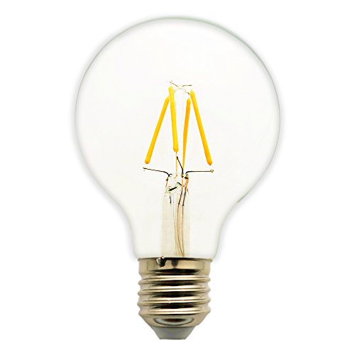 Mengjay® 1 x nicht dimmbar 4 Watt G80 Schrauben E27 nicht LED 4 Filament Vintage Retro Bulb 220 V Warmweiß 2200-2300 K LED Antik Löschen Leuchtmittel 40 W 360lm, weißleuchtend entspricht 80 * 120 mm von Mengjay