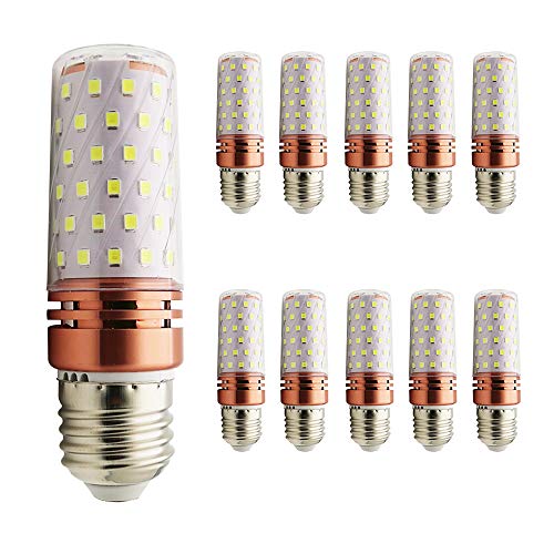 Mengjay® 10 Stück E27 LED-Lampe – 360° Lichtverteilung, 220V 16W, Kaltweiß 6000K, nicht dimmbar, ersetzt Kronleuchter, Maiskolben-Halogenlampe von Mengjay