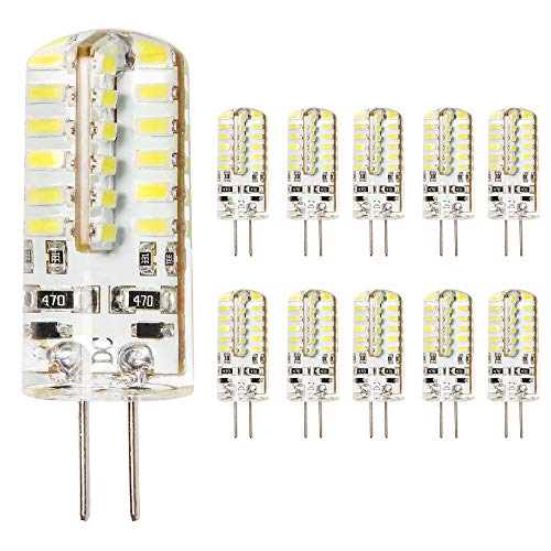 Mengjay® 10 Stück - G4 LED 3 Watt Warmweiß DC 12V Wechselspannung mit 48x 3014 SMD 220~250 Lumen 360° G4 Stiftsockel Leuchtmittel Lampensockel Spot von Mengjay